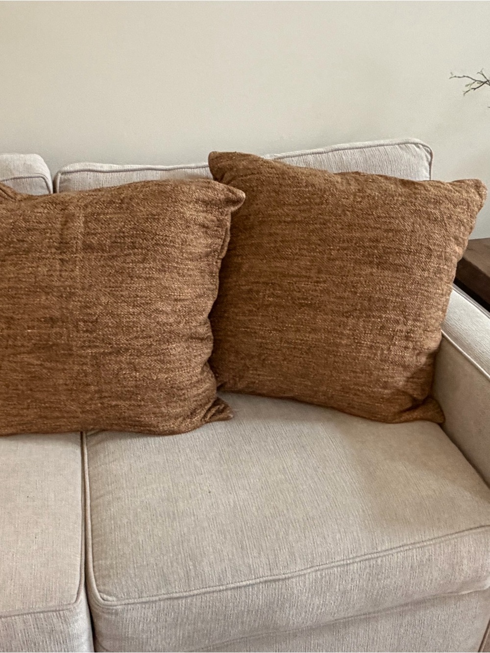 Restoration Hardware silk/ linen burnt Carmel Savah  collection covers